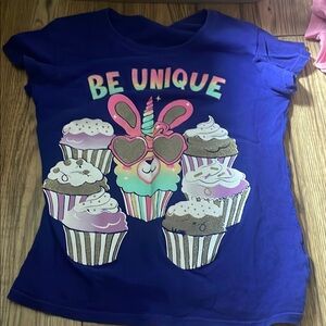 Vibrant Blue 'Be Unique' Kids T-Shirt (Bin H)